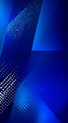 Dynamic Abstract Background Featuring Gradient Royal Blue Hues, Asymmetrical Shapes, and Dotted Patterns with Artistic Light Effect