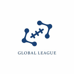 Global League Logo Design Representing Connection and Collaboration.