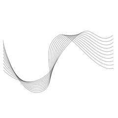 Aesthetic abstract line wave vector element