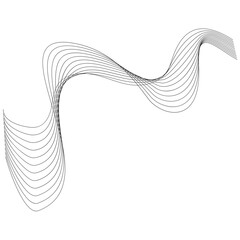 Aesthetic abstract line wave vector element