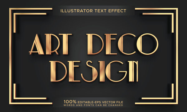 luxury vintage frame art deco style editable text	

