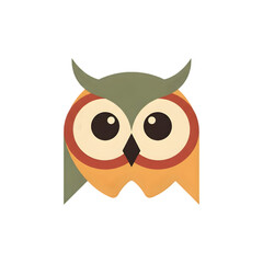 Wise Owl Illustration: A stylized illustration of an owl, rendered in geometric shapes and earthy tones, embodies wisdom and vigilance with its piercing gaze.