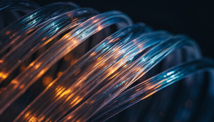 Fiber Optic Cables Data Transmission and Communication Technology.