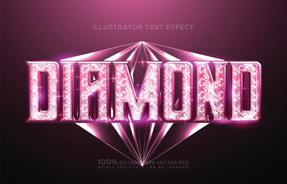 luxury diamond text effect editable shiny jewelry text style
