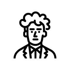 Vector icon of man in suit silhouette businessman illustration professional occupation symbol graphic design art