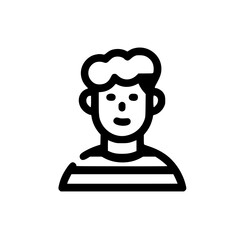 Barber icon silhouette person vector illustration professional hair stylist occupation symbol design concept art