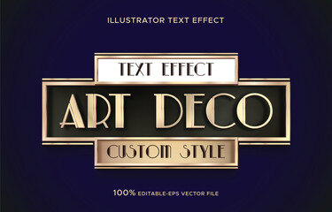 Obraz premium art deco style editable text effect