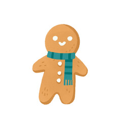 gingerbread man on white background
