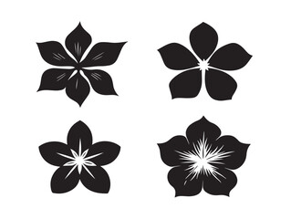 Obraz premium Elegant flower petal collection with gorgeous clean silhouette shapes