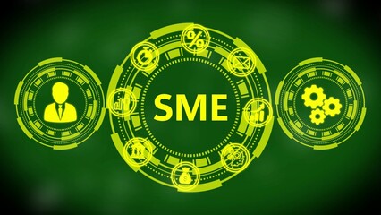 Yellow Digital Recommendation System with Business Icons and Network Connections 