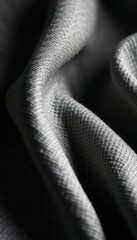Close-up shot of black and white fabric textures, style, luxury, details