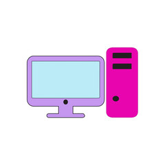 Colorful Desktop Computer Icon