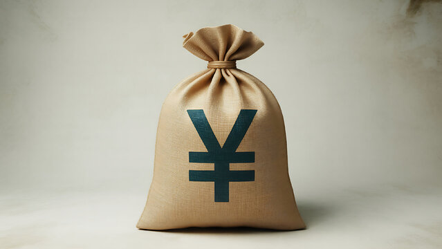 Bag of Japanese yen currency represents wealth, finance, and investments - Powered by Adobe