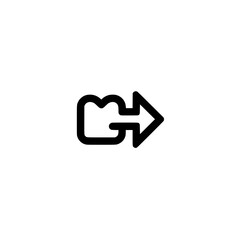 Tooth icon silhouette with right arrow vector illustration dental care concept design symbol graphic art