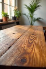 Close-up view of wood tabletop; blurred edges, isolated on white , grain, detail, natural wood