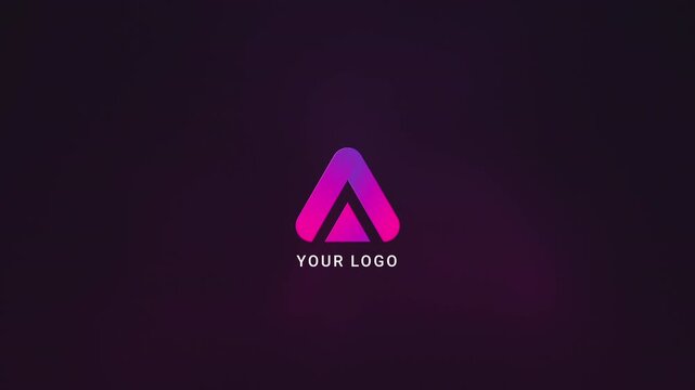 Elegant pink and blue color combined clean glass reflected 3d logo reveal, perfect for your digital business promotion, 4k, high fps, 3d render
