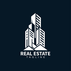 Sophisticated Luxury Real Estate Logo Template with Modern Font Style
