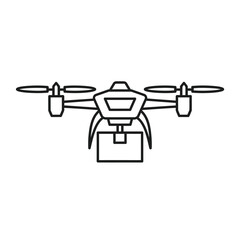 Drone Delivery Service Icon Streamlined Courier Concept for Modern Logistics and Efficiency