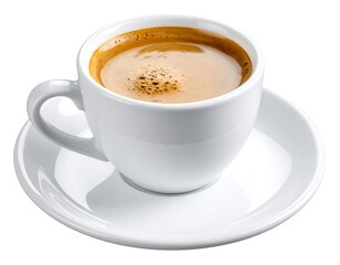 Obraz premium White coffee cup with espresso