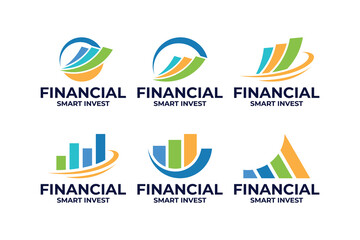 Set of finance business logo design
