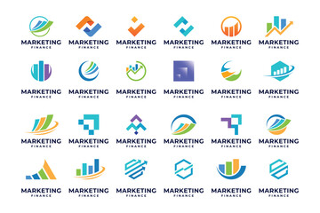 Set of financial logo design