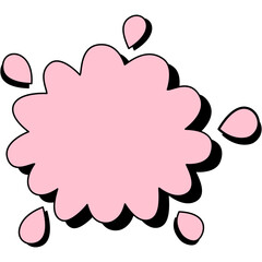 Pink Blob Text Element