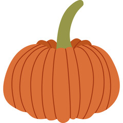 Ripe Orange Pumpkin Illustration