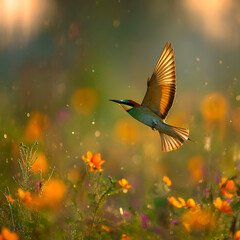 Fototapeta premium The Stunning Beauty of a Hummingbird in the Wild