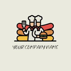Hot dog and burger logo