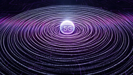 5G network connection futuristic background