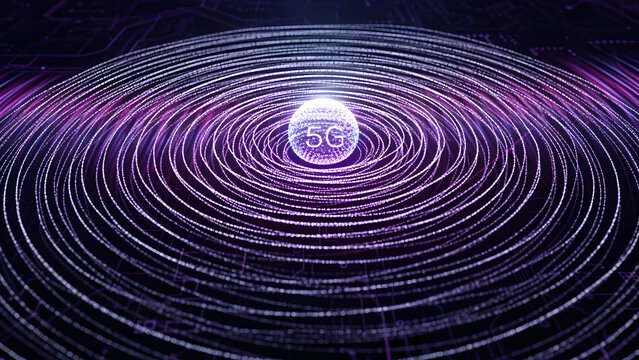 5G network connection futuristic background