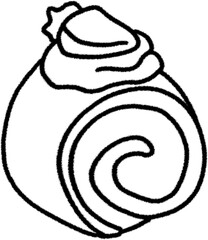 Strawberry dessert illustration