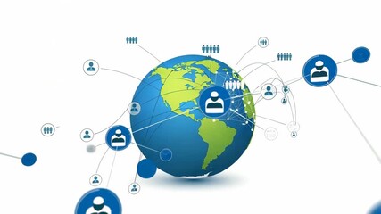 Global network connecting people around the world, showcasing business globalization and international communication - Powered by Adobe