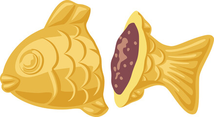 한국 간식 분식 팥이 들어있는 붕어빵