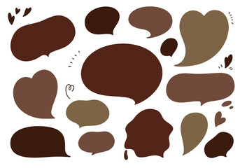 チョコレートカラーのふきだしセット