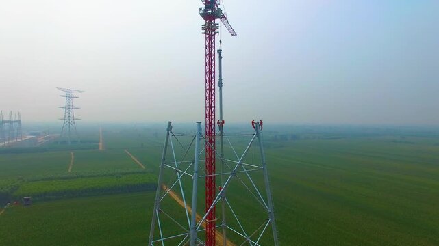 High Voltage 157kV Transmission Tower Commissioning Job