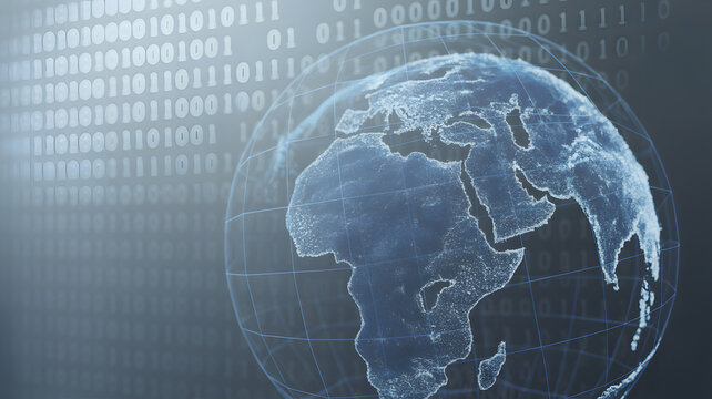 Global digital network showing connection and technology, representing business solutions and global communication for professional projects or presentations