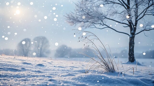 winter landscape with trees
