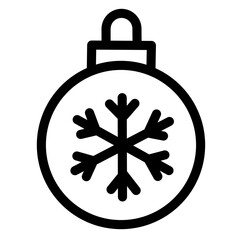 Christmas Ornament Outline Icon