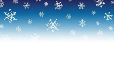 Christmas blue background with snow