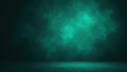 Dark green backdrop, grainy blue light effect, distressed, particles