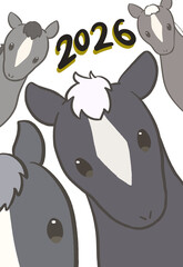 2026年午年年賀状素材_16