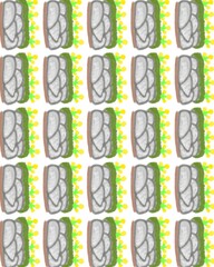 Earthy pattern showcasing stone-like shapes, scattered flowers, and plant elements. The natural color palette adds a grounded. Ideal for eco friendly visual and modern natural artwork 