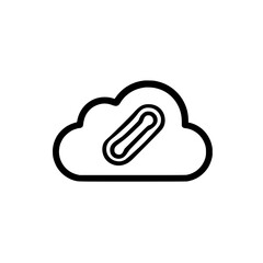 Clean vector icon featuring pharmaceutical pill in cloud setting for health technology graphics