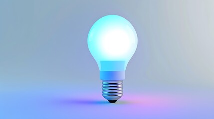light bulb on blue background