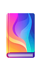 Colorful, stylized book with wavy, abstract cover art