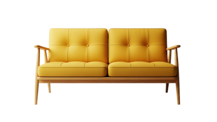 Beautiful leather sofa living bed isolated on a white background. Isolated bed furniture.