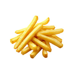 Heap of golden french fries on black