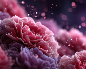 Blossoming Beauty A Captivating Close-Up of Elegant Floral Art