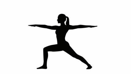 silhouette of a woman doing yoga